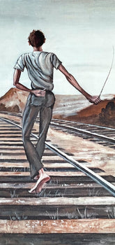 Ernie Barnes, Destination Unknown, Lithograph