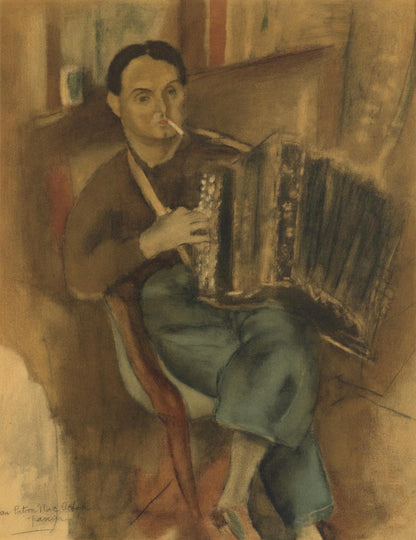 Jules Pascin, Portrait De Pierre Mac Orlan, Pascin, Lithograph