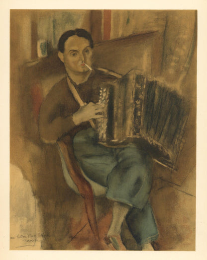 Jules Pascin, Portrait De Pierre Mac Orlan, Pascin, Lithograph