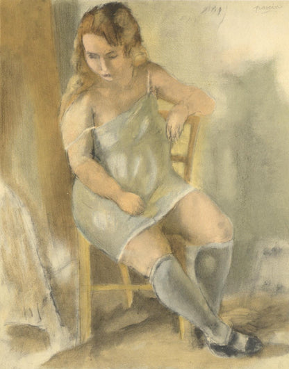 Jules Pascin, Marcelle La Chemise Bleue, Pascin, Lithograph