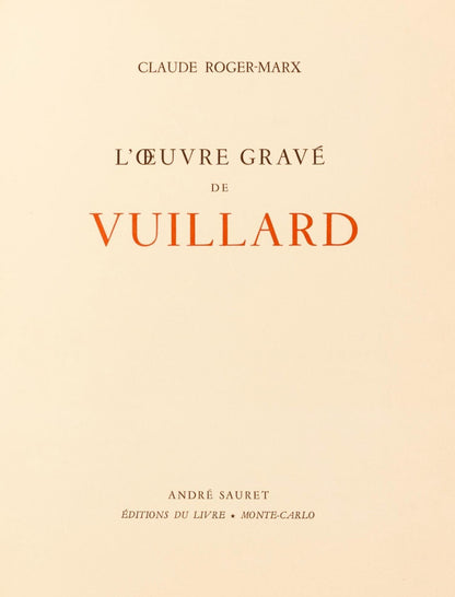 Douard Vuillard, La Cuisiniere, L'Uvre Grav De Vuillard, Lithograph