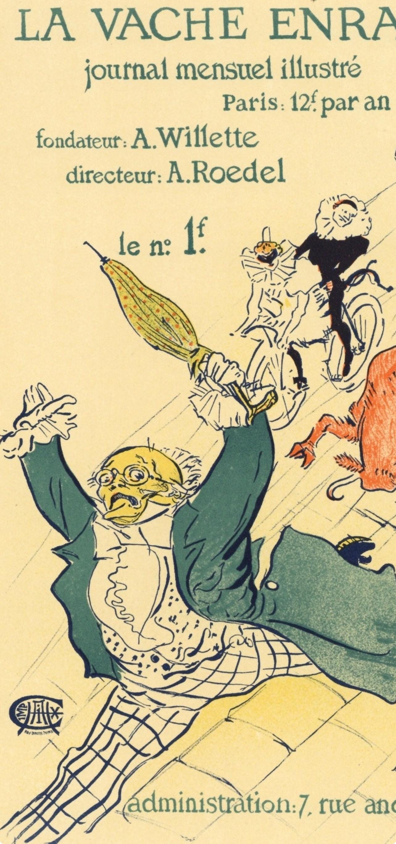 Henri De Toulouse-Lautrec, La Vache Enrage, Les Affiches De Toulouse-Lautrec, Lithograph