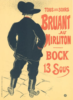 Henri De Toulouse-Lautrec, Bruant Au Mirliton, Les Affiches De Toulouse-Lautrec, Lithograph