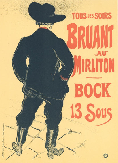 Henri De Toulouse-Lautrec, Bruant Au Mirliton, Les Affiches De Toulouse-Lautrec, Lithograph