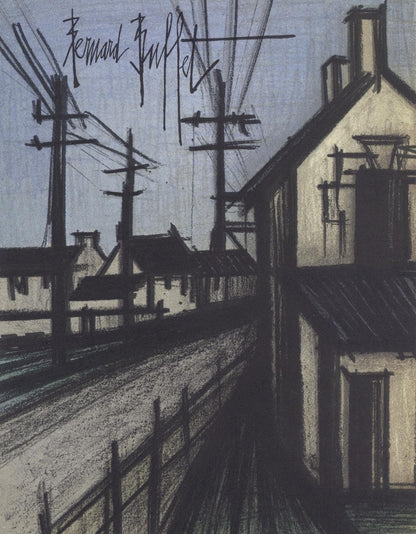 Bernard Buffet, La Route Du Village, Lithographs 1952-1966, Lithograph