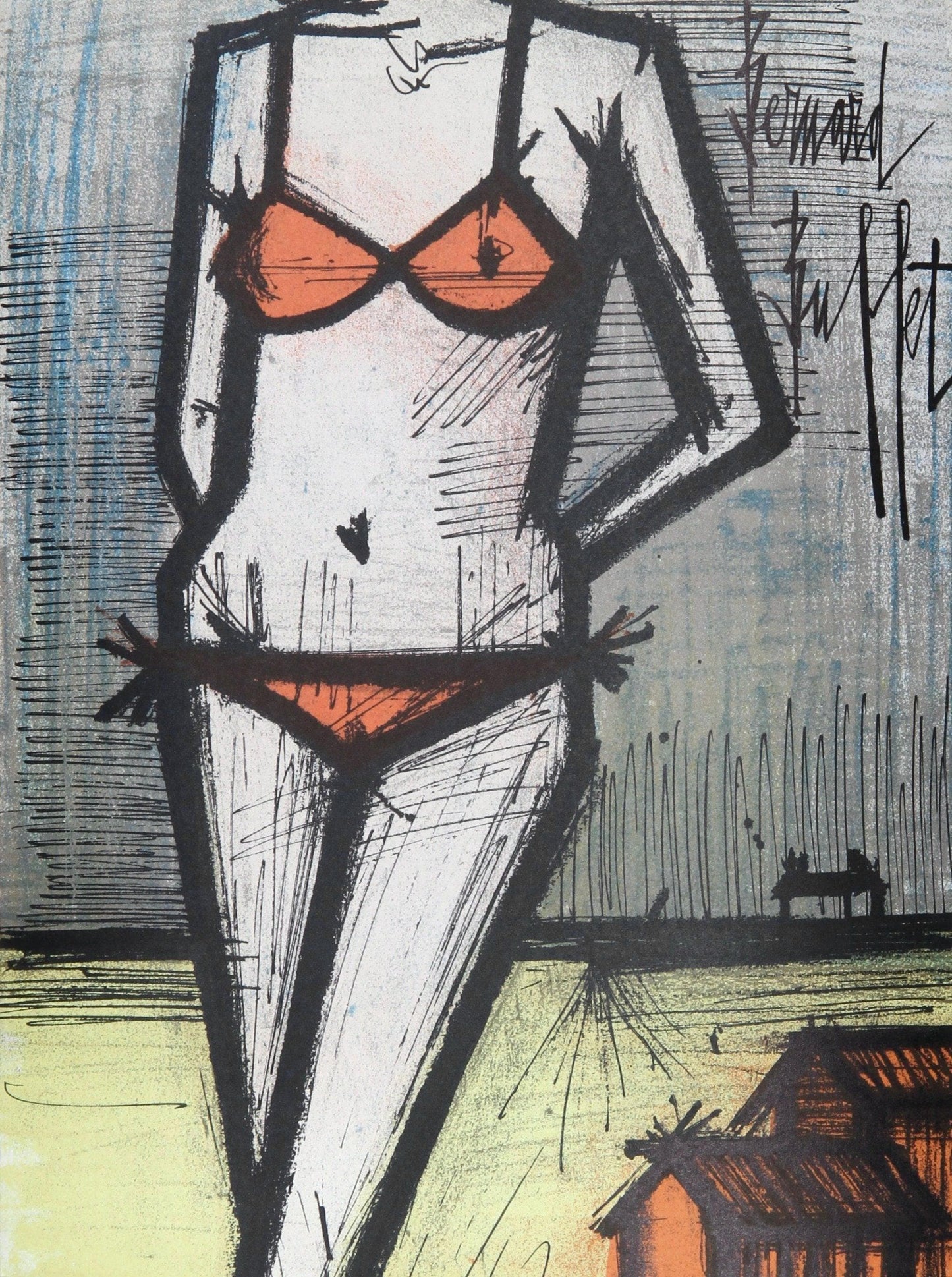 Bernard Buffet, A La Plage, Lithographs 1952-1966, Lithograph