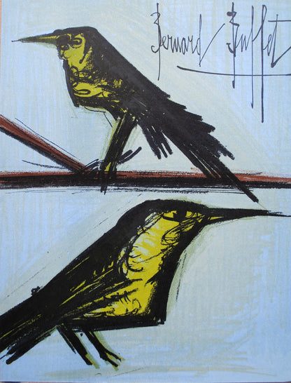 Bernard Buffet, Les Deux Oiseaux, Lithographs 1952-1966, Lithograph