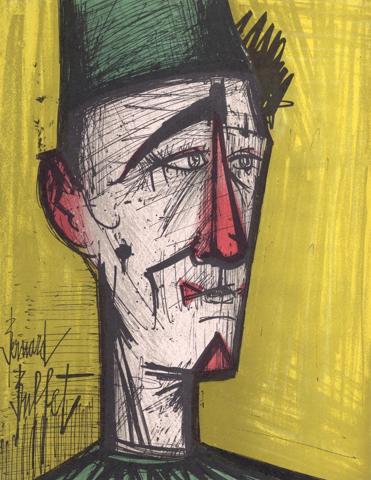Bernard Buffet, Le Clown Jojo, Lithographs 1952-1966, Lithograph