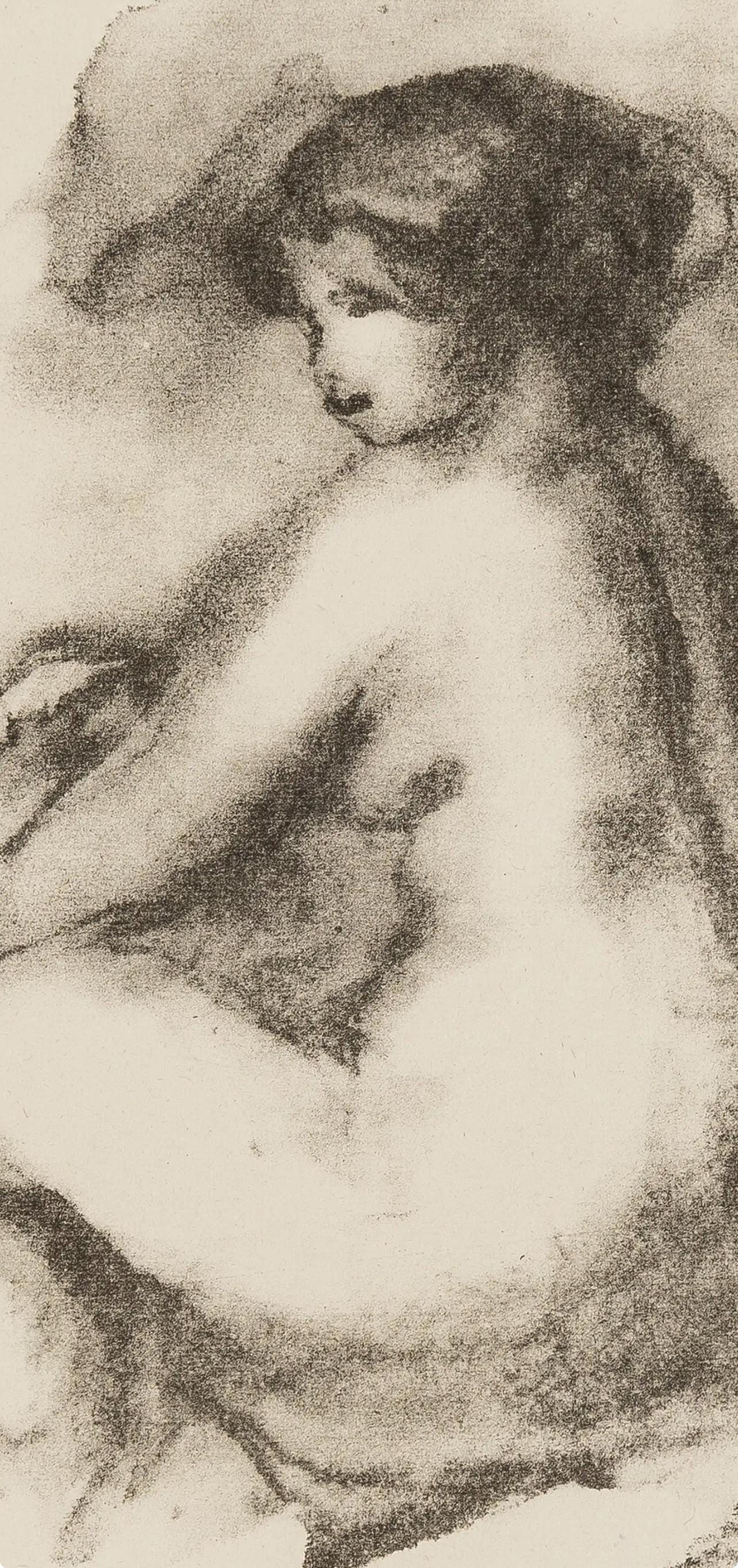 Pierre-Auguste Renoir, Femme Nue Assisse, Lithograph