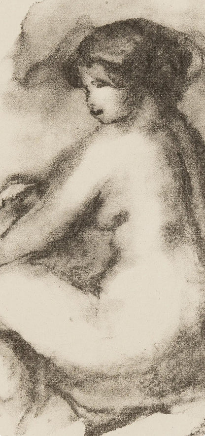 Pierre-Auguste Renoir, Femme Nue Assisse, Lithograph