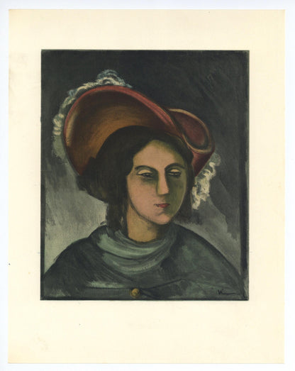 Maurice De Vlaminck, Portrait De Madeleine, Vlaminck, Lithograph