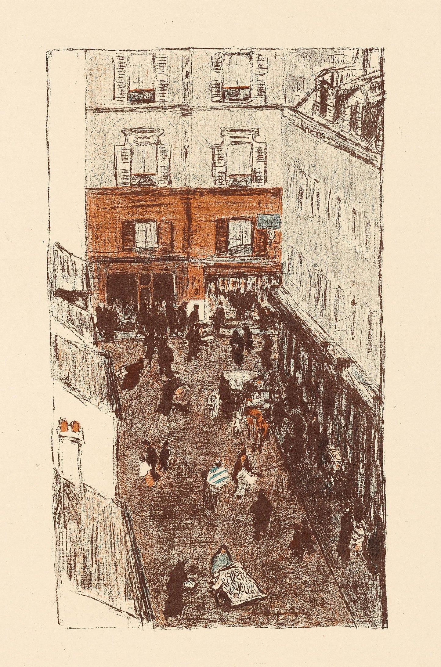 Pierre Bonnard, Coin De Rue Vue Den Haut, Bonnard Lithographe, Lithograph