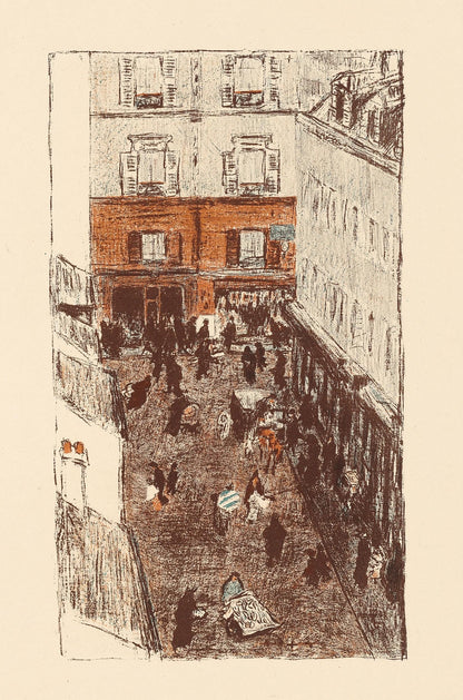 Pierre Bonnard, Coin De Rue Vue Den Haut, Bonnard Lithographe, Lithograph