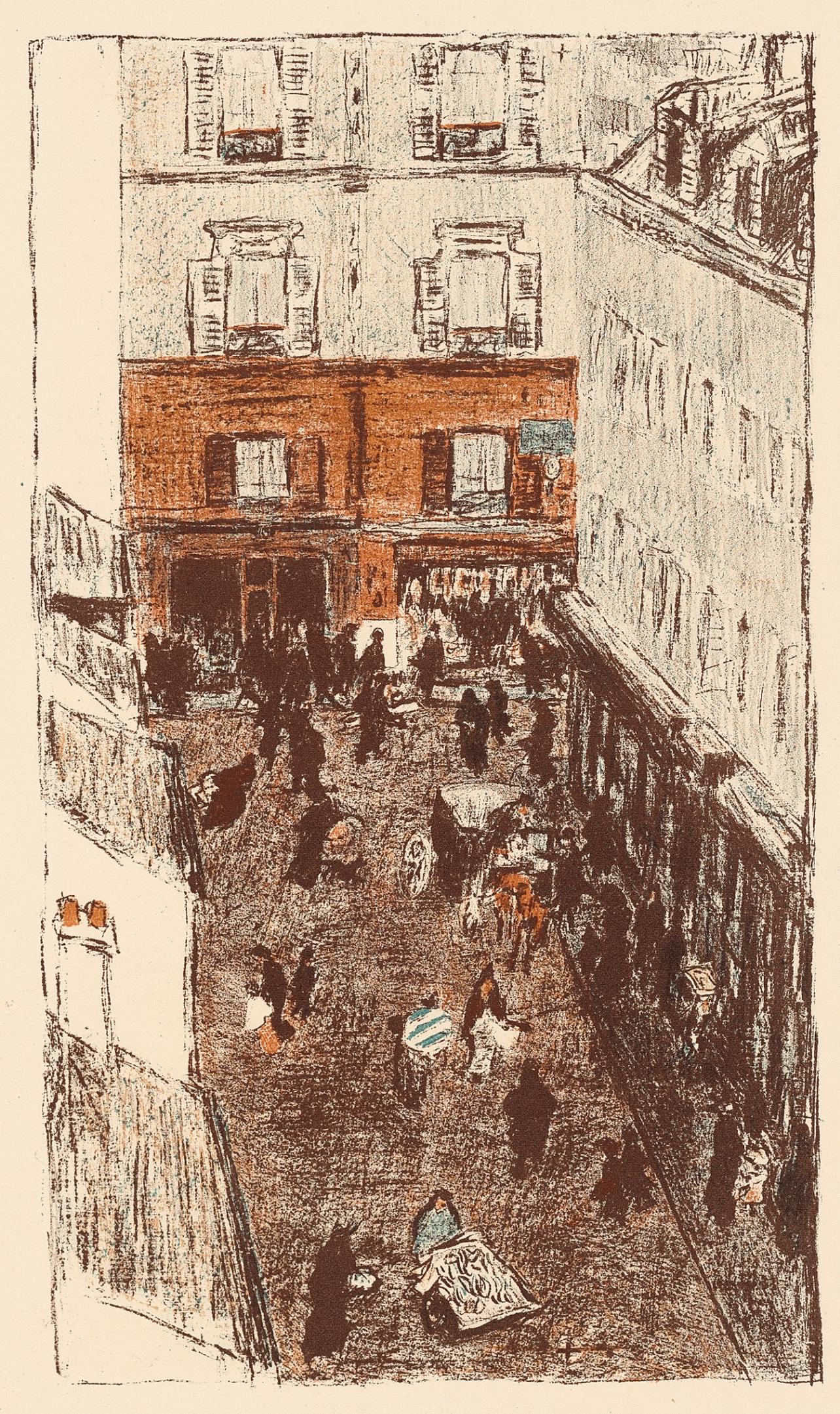 Pierre Bonnard, Coin De Rue Vue Den Haut, Bonnard Lithographe, Lithograph