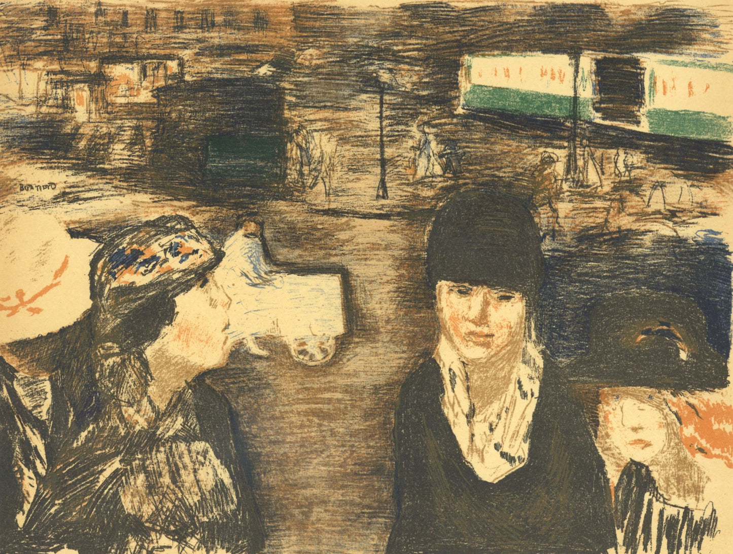 Pierre Bonnard, Place Clichy, Bonnard Lithographe, Lithograph