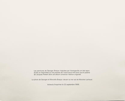 Georges Braque, Marine, Varengeville, Lithograph