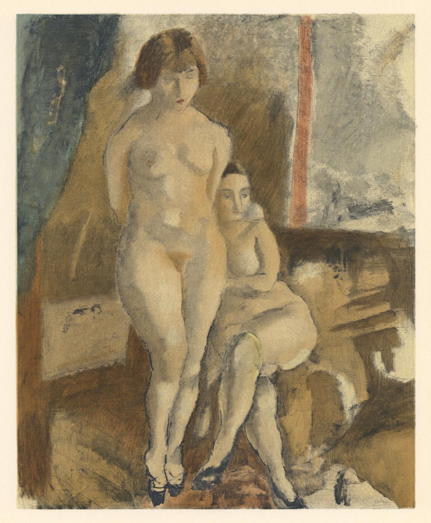 Jules Pascin, Les Deux Modles, Pascin, Lithograph