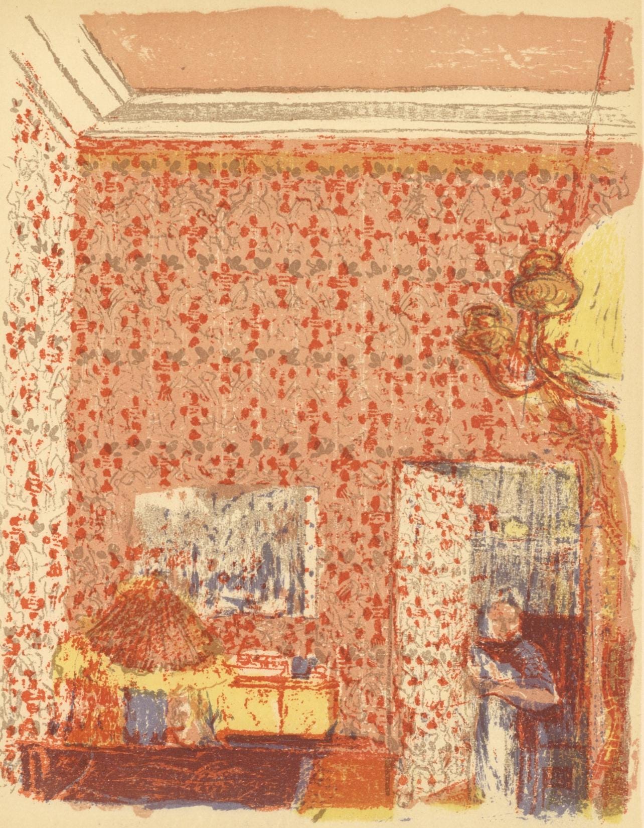 Douard Vuillard, Intrieur Aux Tentures Roses, L'Uvre Grav De Vuillard, Lithograph