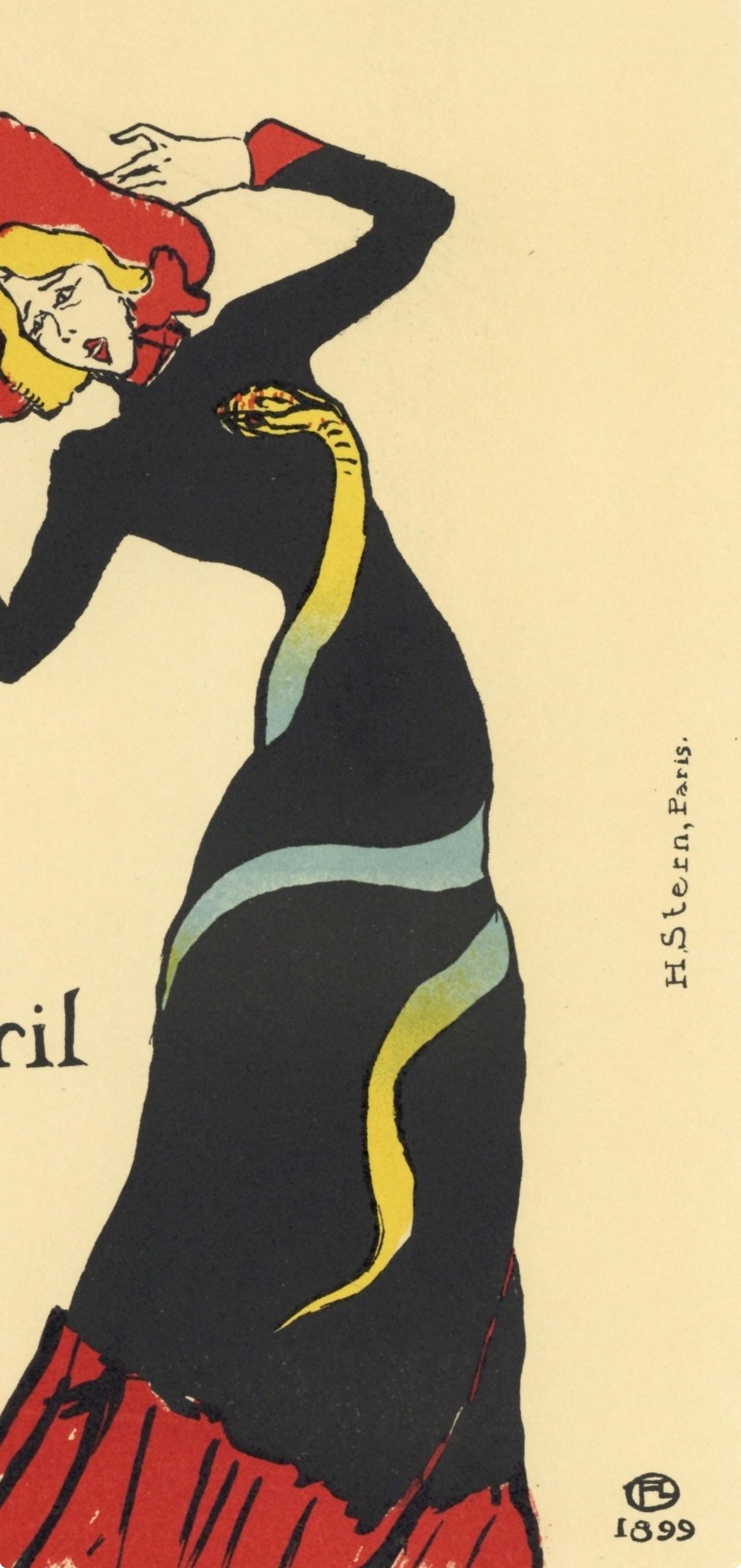 Henri De Toulouse-Lautrec, Jane Avril, Les Affiches De Toulouse-Lautrec, Lithograph