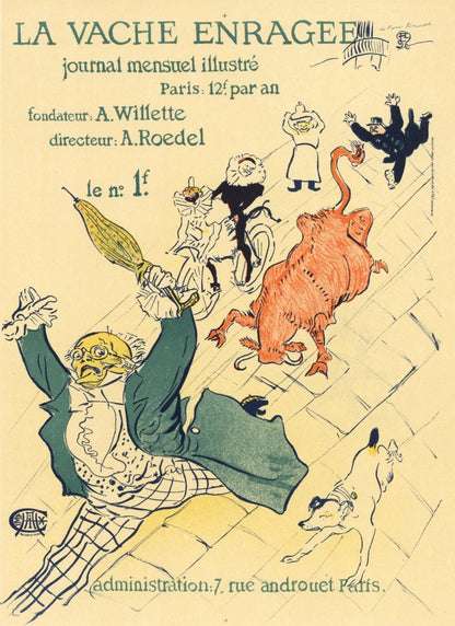 Henri De Toulouse-Lautrec, La Vache Enrage, Les Affiches De Toulouse-Lautrec, Lithograph