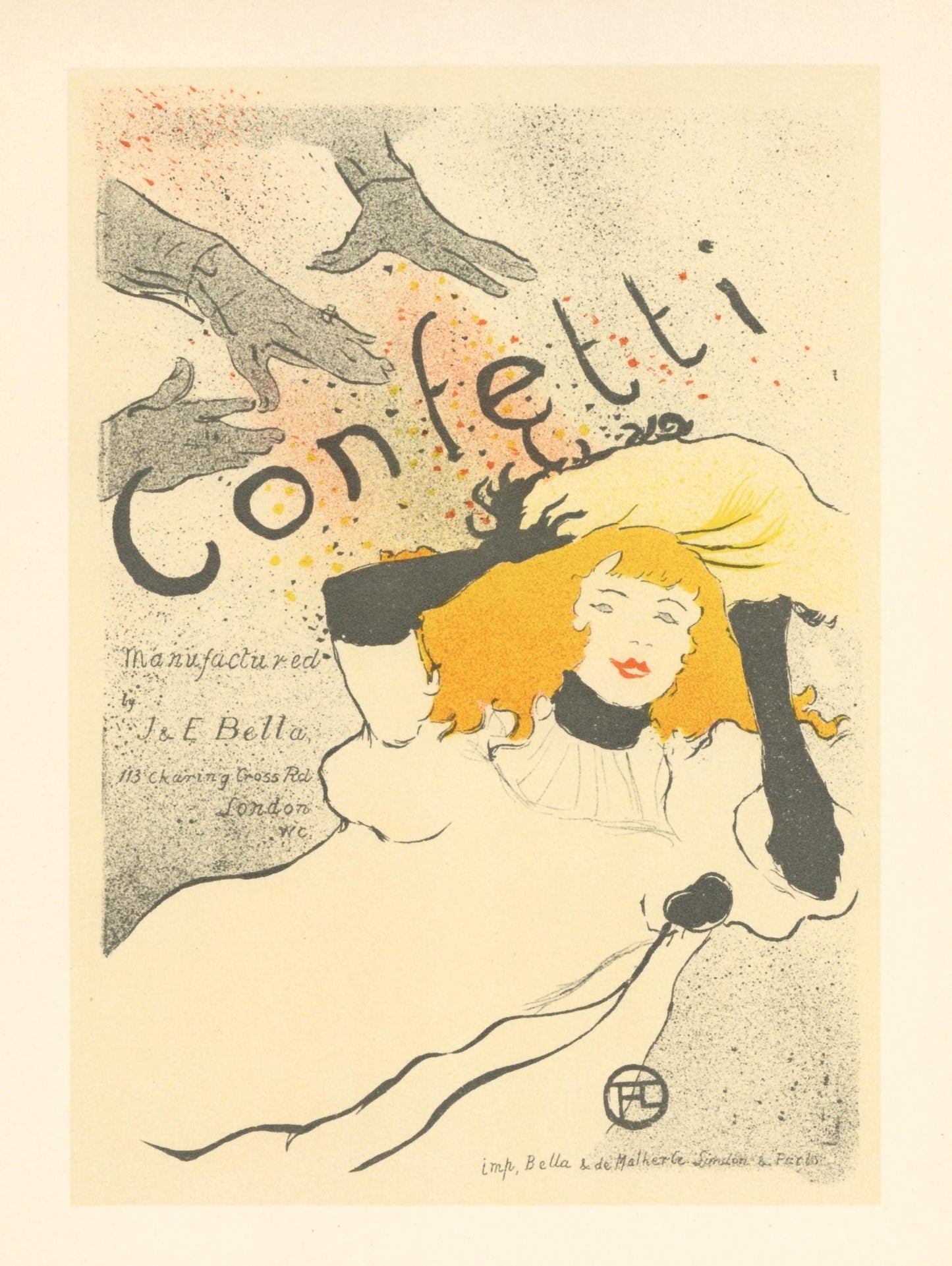 Henri De Toulouse-Lautrec, Confetti, Les Affiches De Toulouse-Lautrec, Lithograph