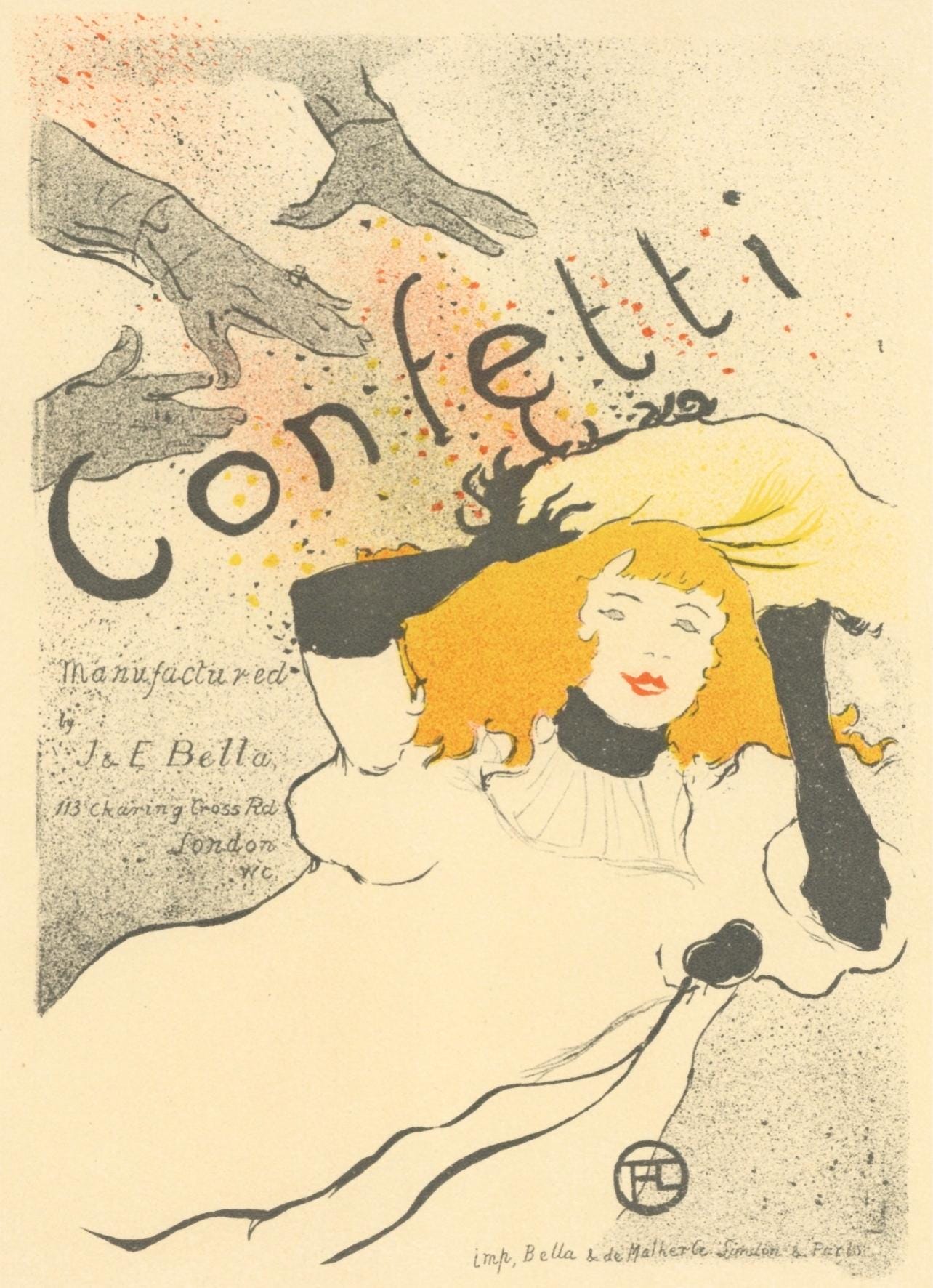 Henri De Toulouse-Lautrec, Confetti, Les Affiches De Toulouse-Lautrec, Lithograph