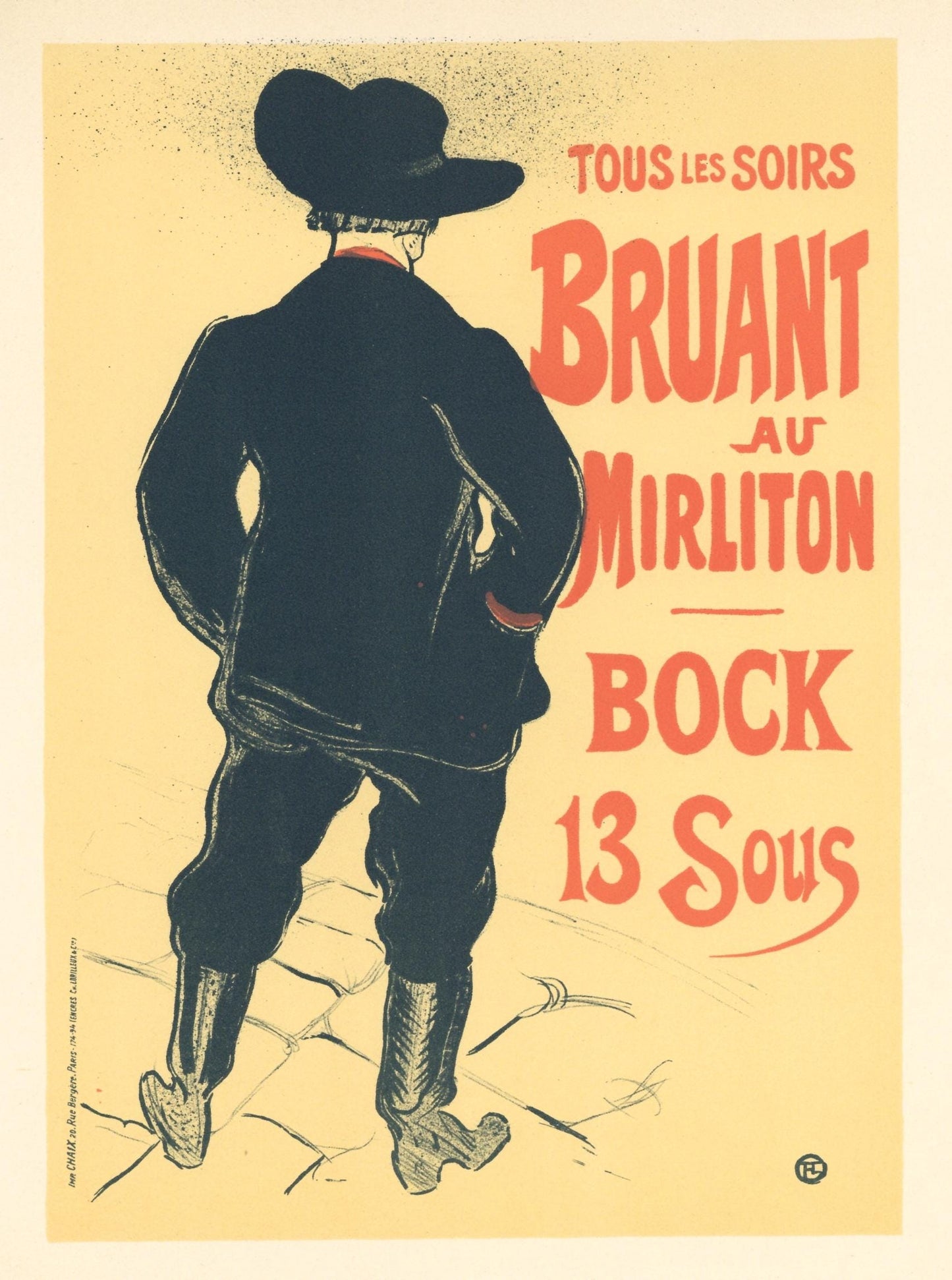 Henri De Toulouse-Lautrec, Bruant Au Mirliton, Les Affiches De Toulouse-Lautrec, Lithograph