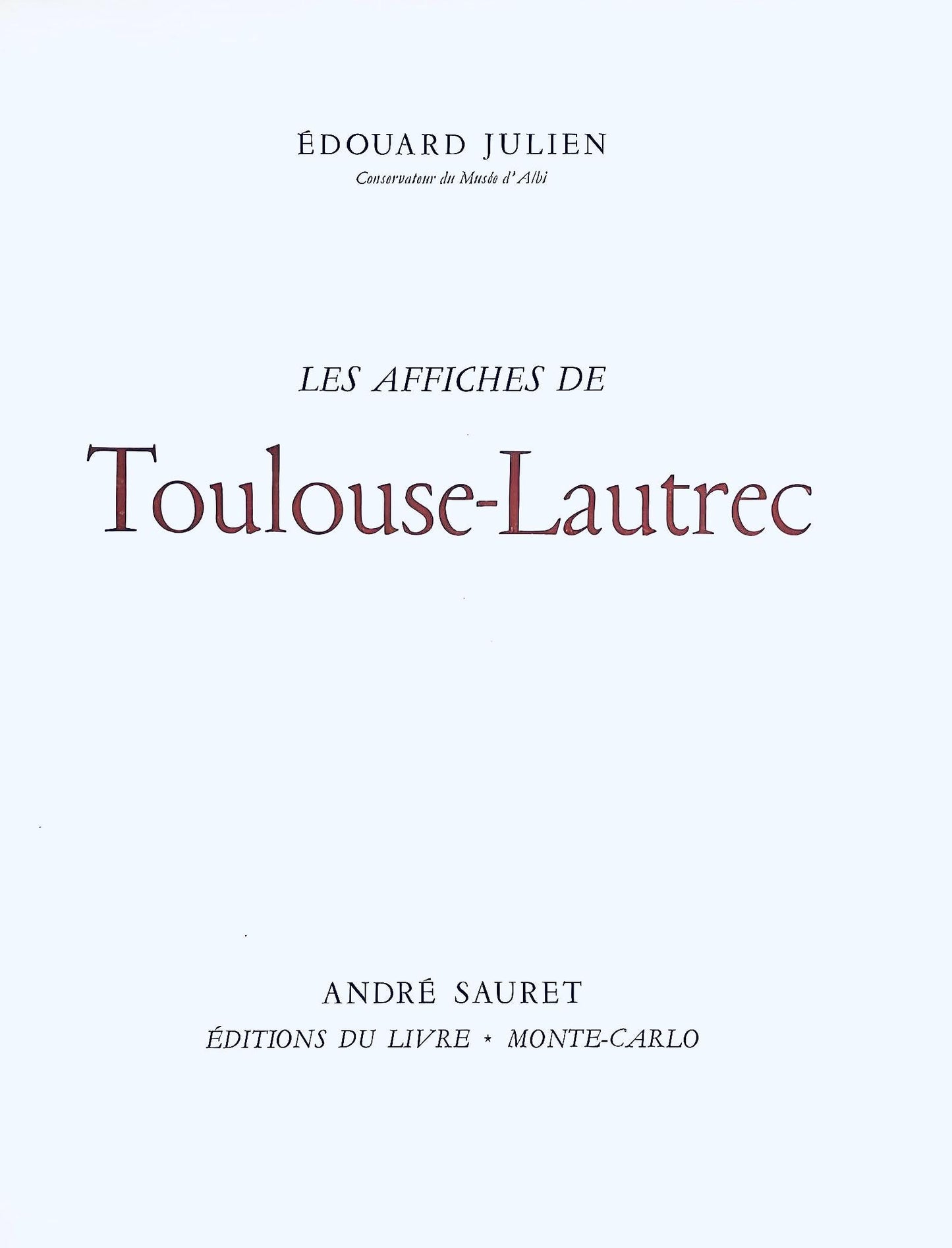Henri De Toulouse-Lautrec, Jane Avril, Les Affiches De Toulouse-Lautrec, Lithograph