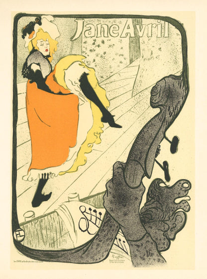 Henri De Toulouse-Lautrec, Jane Avril, Les Affiches De Toulouse-Lautrec, Lithograph