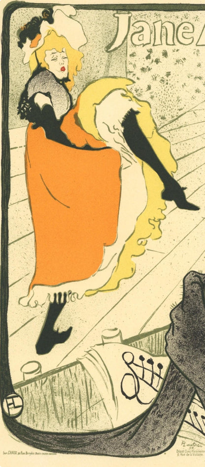 Henri De Toulouse-Lautrec, Jane Avril, Les Affiches De Toulouse-Lautrec, Lithograph