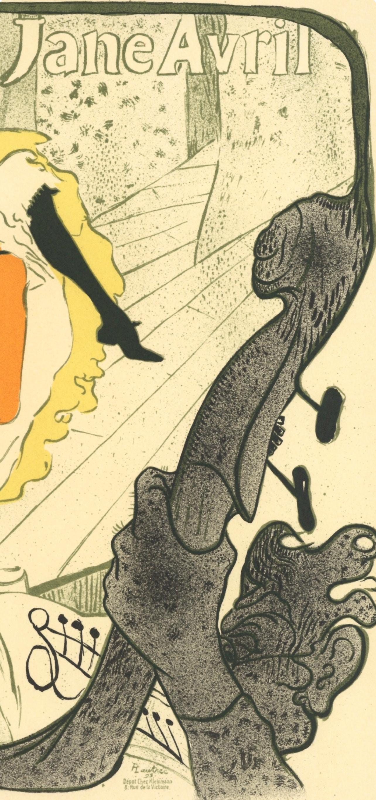 Henri De Toulouse-Lautrec, Jane Avril, Les Affiches De Toulouse-Lautrec, Lithograph