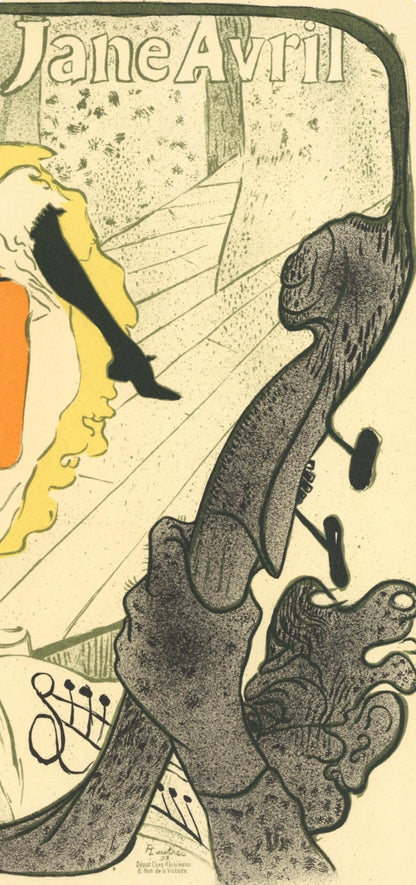 Henri De Toulouse-Lautrec, Jane Avril, Les Affiches De Toulouse-Lautrec, Lithograph