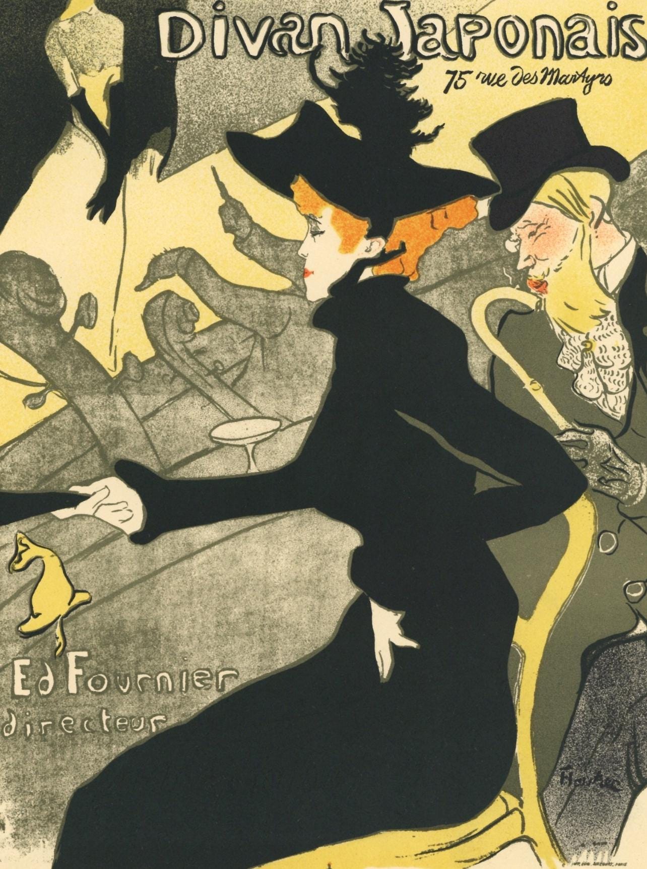 Henri De Toulouse-Lautrec, Le Divan Japonais, Les Affiches De Toulouse-Lautrec, Lithograph