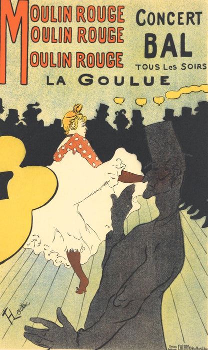 Henri De Toulouse-Lautrec, Moulin Rouge, La Goulue, Les Affiches De Toulouse-Lautrec, Lithograph