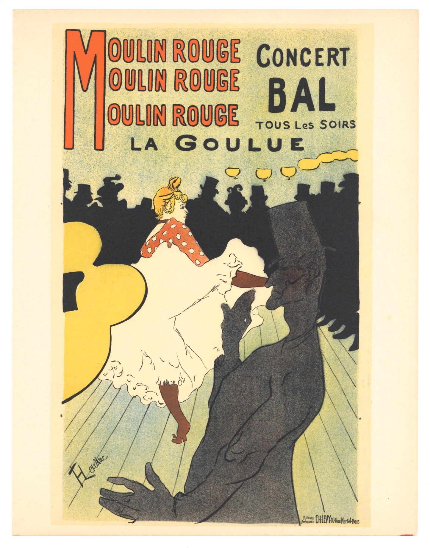 Henri De Toulouse-Lautrec, Moulin Rouge, La Goulue, Les Affiches De Toulouse-Lautrec, Lithograph