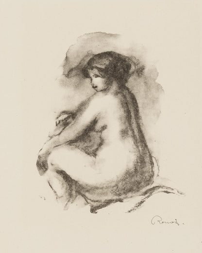 Pierre-Auguste Renoir, Femme Nue Assisse, Lithograph