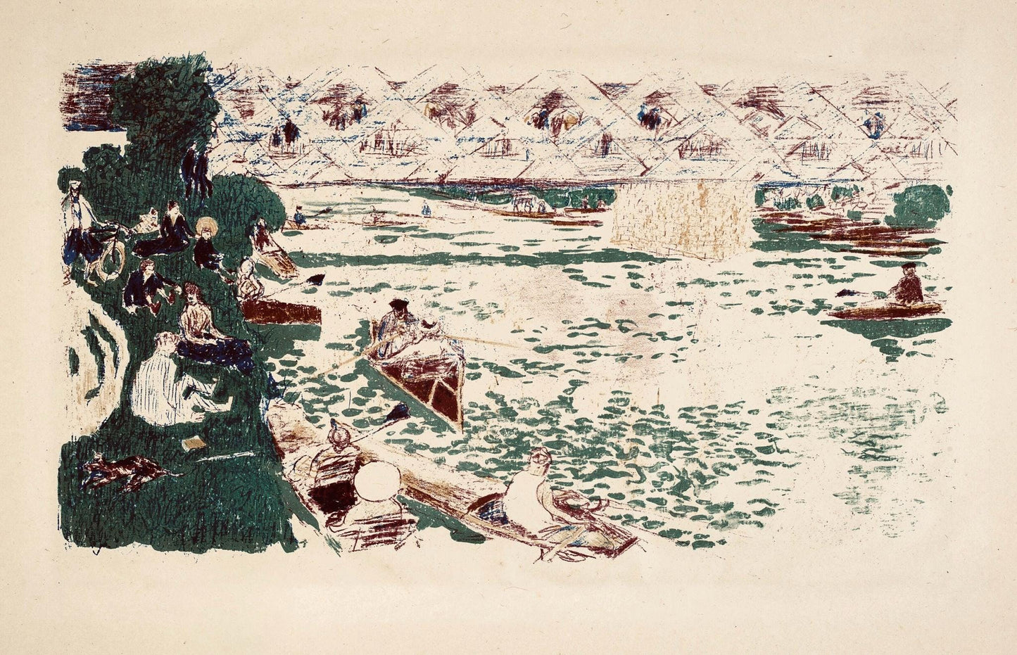 Pierre Bonnard, La Canotage, Bonnard Lithographe, Lithograph