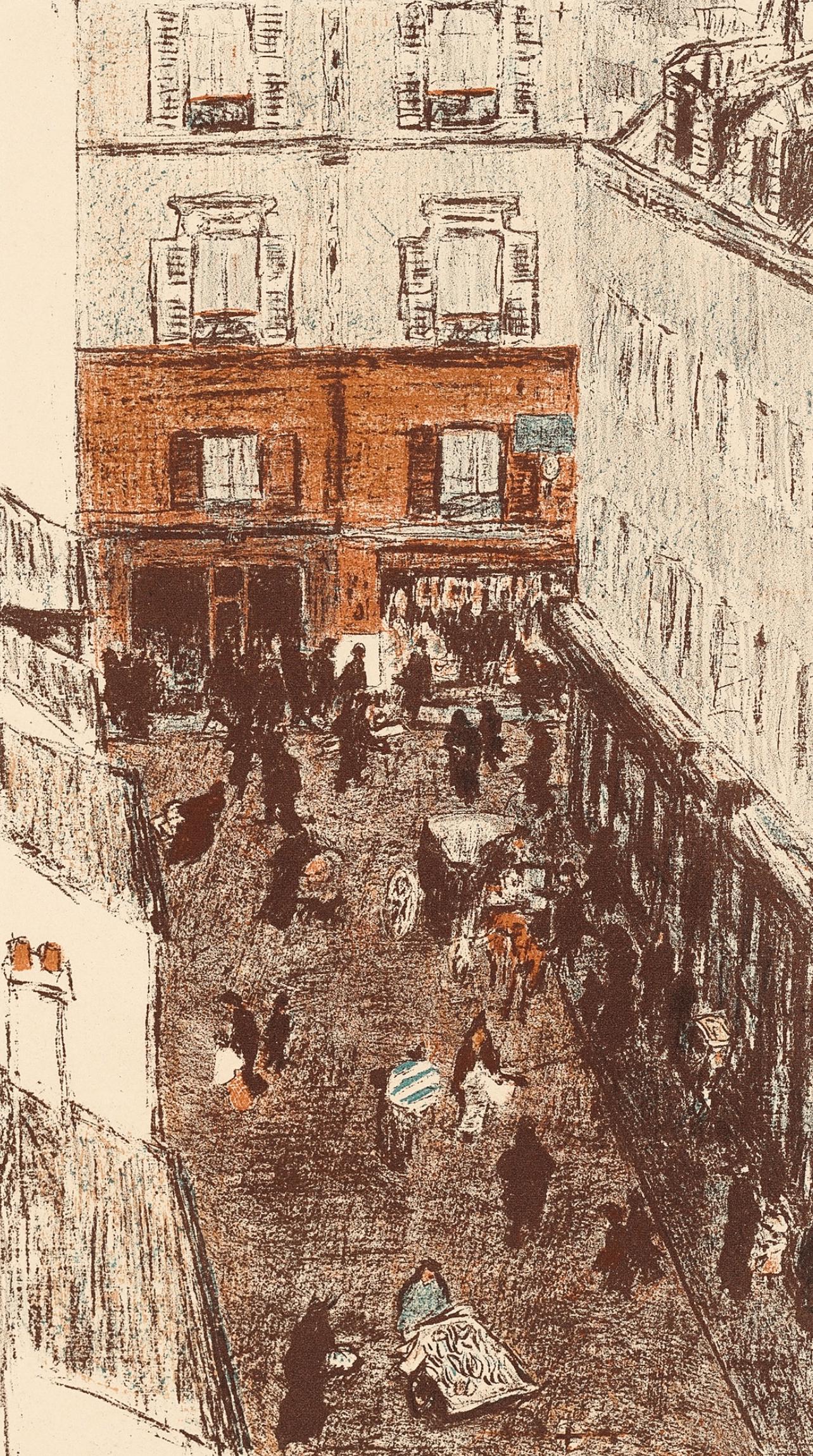 Pierre Bonnard, Coin De Rue Vue Den Haut, Bonnard Lithographe, Lithograph