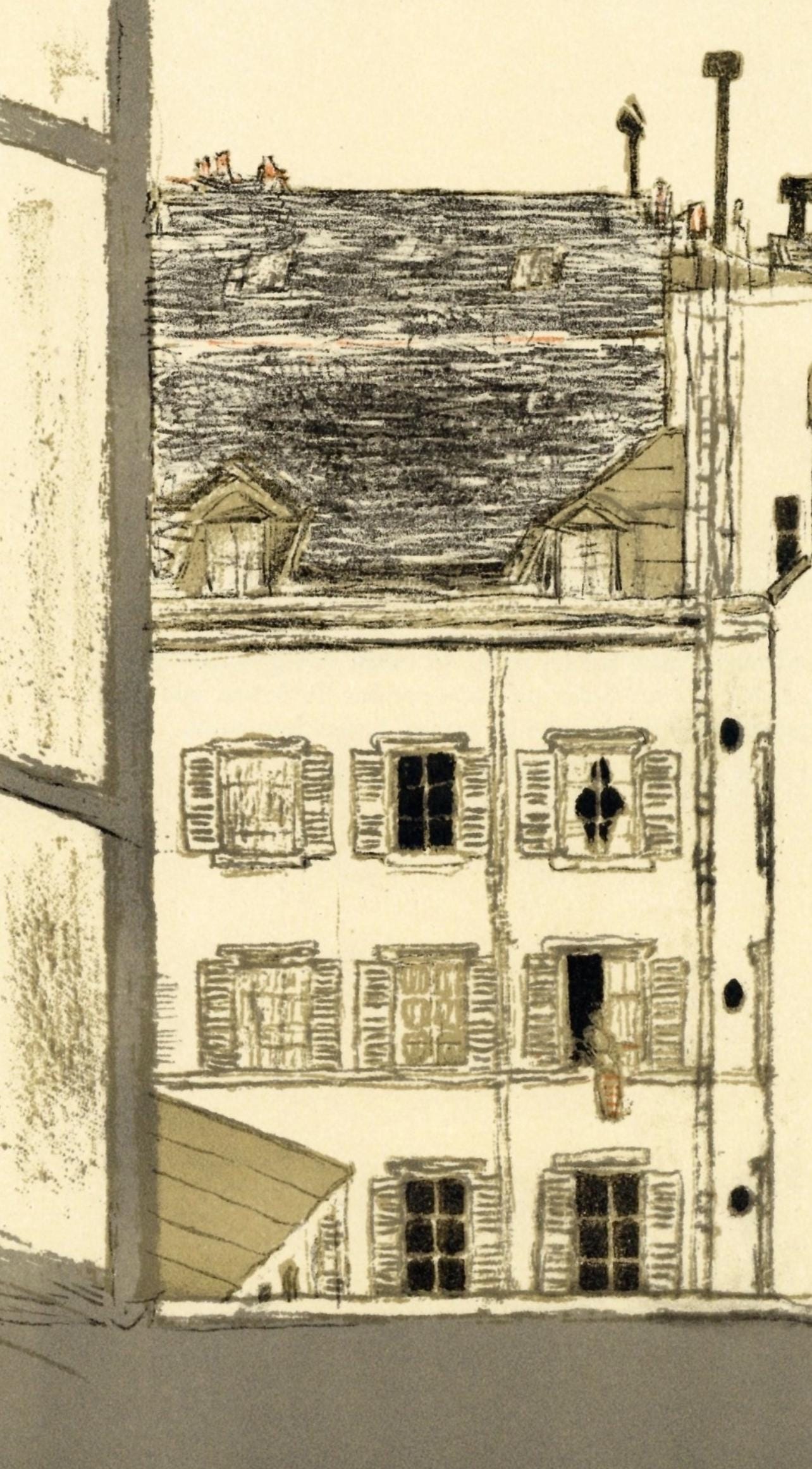 Lithograph - Pierre Bonnard - Maison dans la cour - Bonnard Lithographe