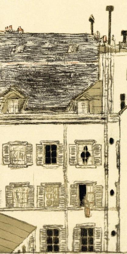 Lithograph - Pierre Bonnard - Maison dans la cour - Bonnard Lithographe