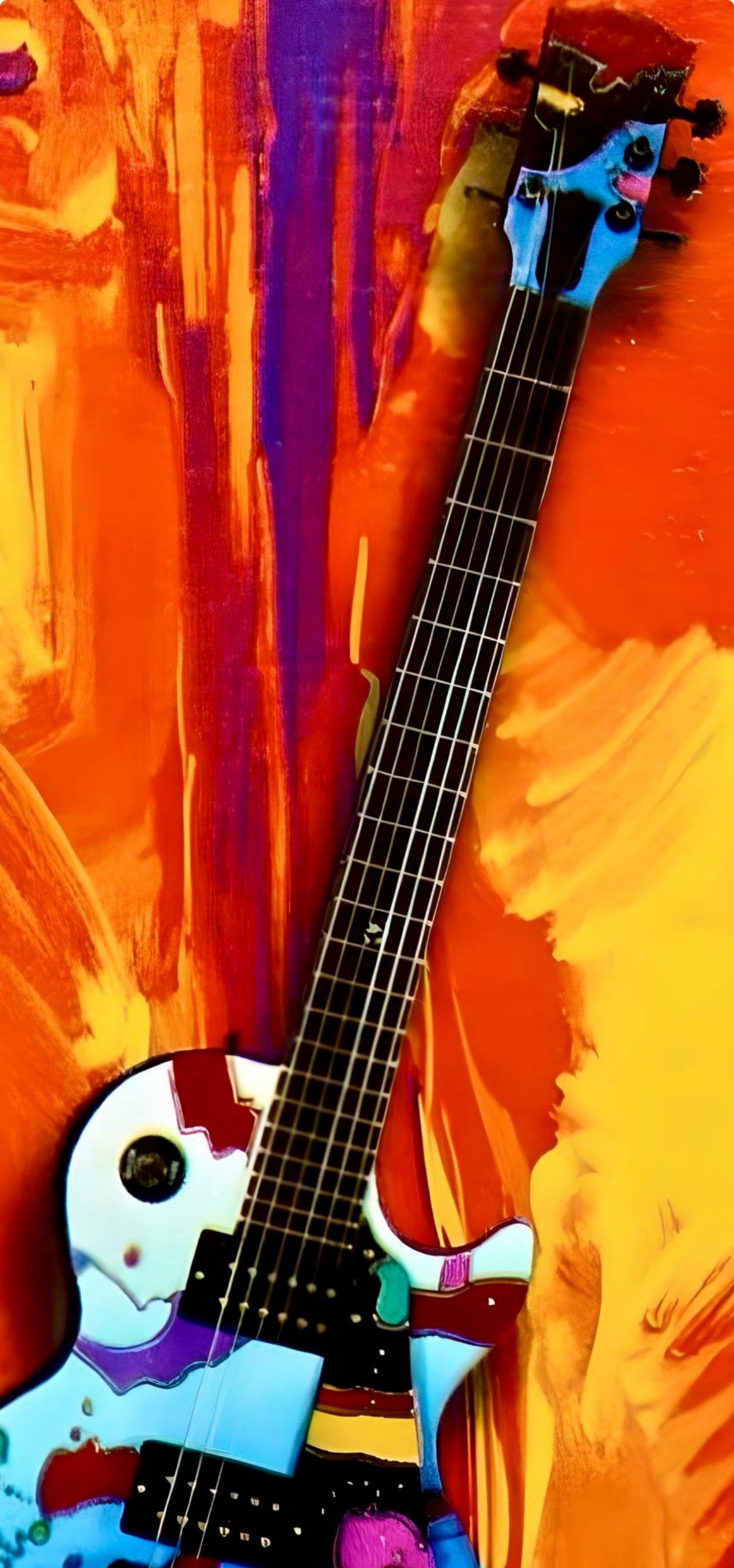 Peter Max, Rock N' Roll Guitar Iii, Hand Signed, Official Lithograph