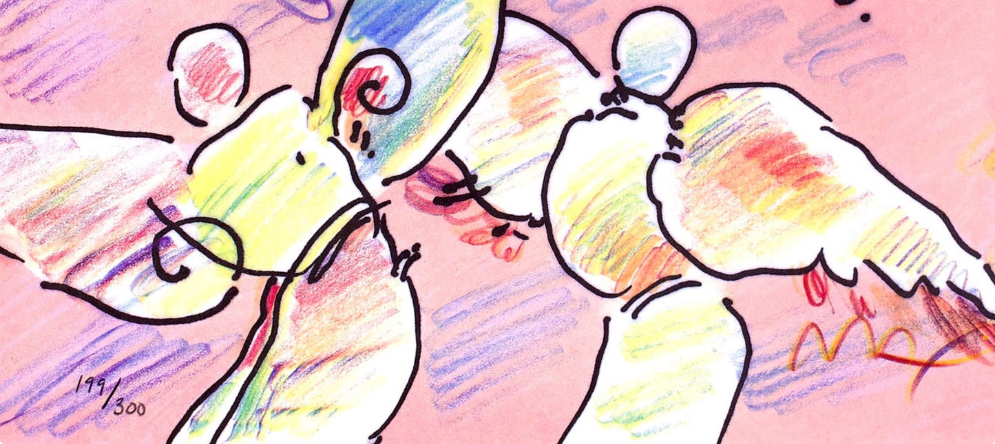 Peter Max, Space Angels, Hand Signed, Official Lithograph