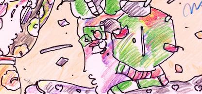 Peter Max, Lady Thru Window, Hand Signed, Official Lithograph