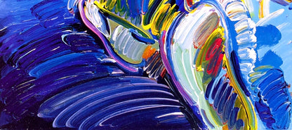 Peter Max, Abstract Figure With Umbrella, Hand Signed, Official Lithograph