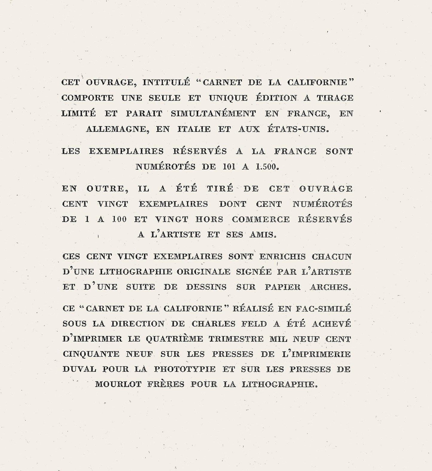 Pablo Picasso, Composition (Cramer 101), Carnet De La Californie, Collotype