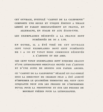 Pablo Picasso, Composition (Cramer 101), Carnet De La Californie, Collotype