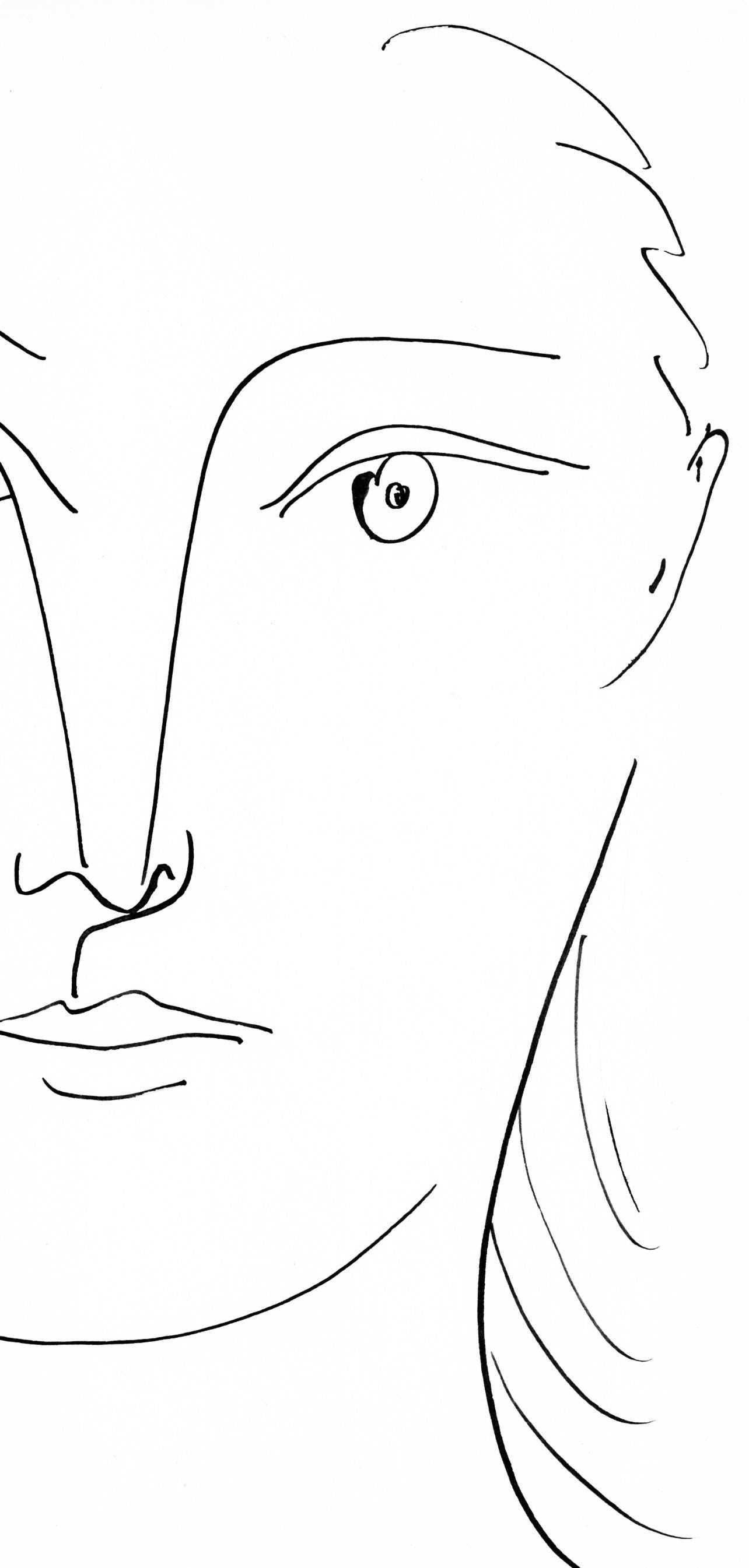 Collotype - Pablo Picasso - Visage fminin - de face (Cramer 84; Johnson/ Stein 77) - 40 dessins de