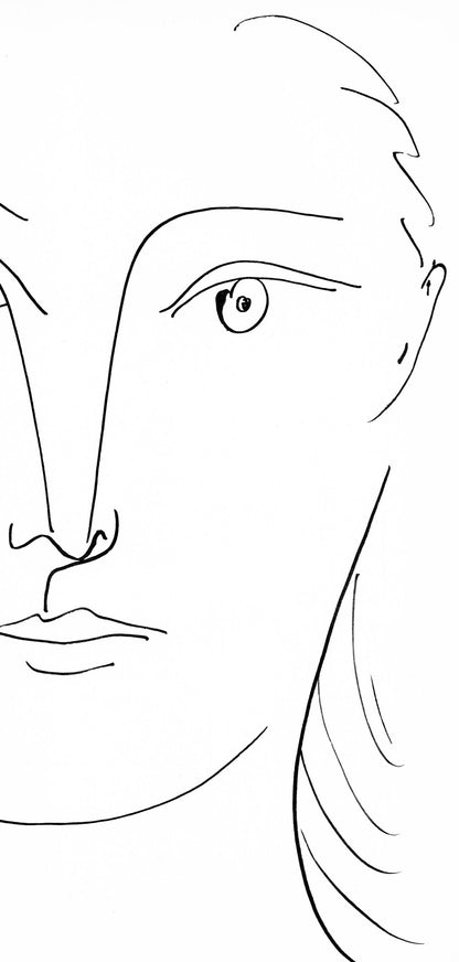 Collotype - Pablo Picasso - Visage fminin - de face (Cramer 84; Johnson/ Stein 77) - 40 dessins de