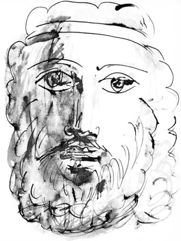 Pablo Picasso, Visage D'Homme Au Bandeau (Cramer 84; Johnson/Stein 77), 40 Dessins De Picasso En