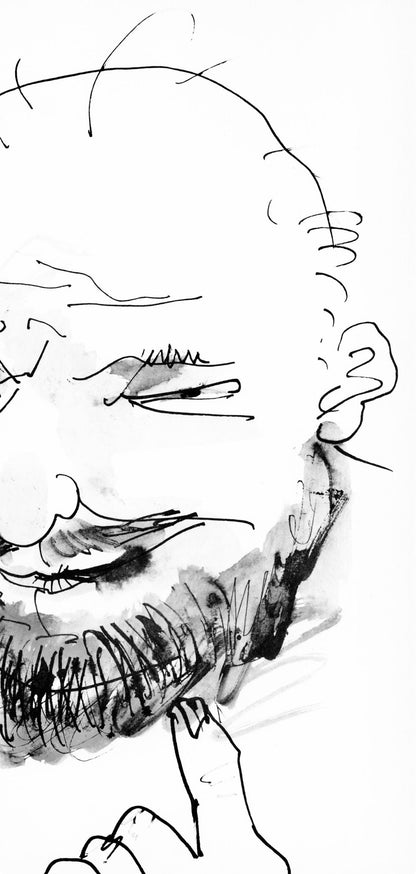 Pablo Picasso, Chauve, Barbu Et Hilare, Trait Et Lavis (Cramer 84; Johnson/Stein 77), Collotype